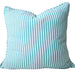 Summer Cotton Cushion 55cm Square - Aqua Striped