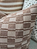 Ada Cushion 55cm Square - Brown | Latte Check