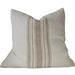 The Anchor Heavyweight Linen Cushion 55cm Square - Cream White | Natural Beige Stripe