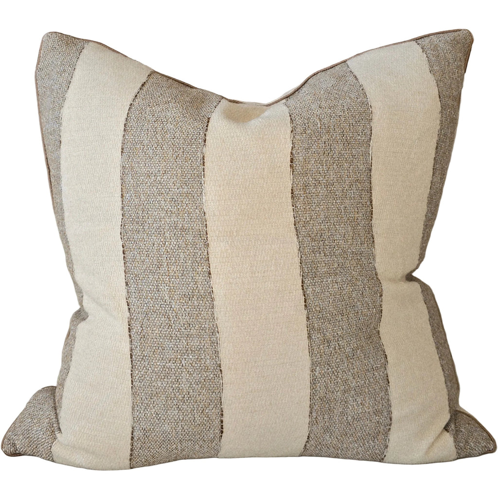 Estella Linen Blend Cushion 55cm Square - Natural Beige | Cool Grey