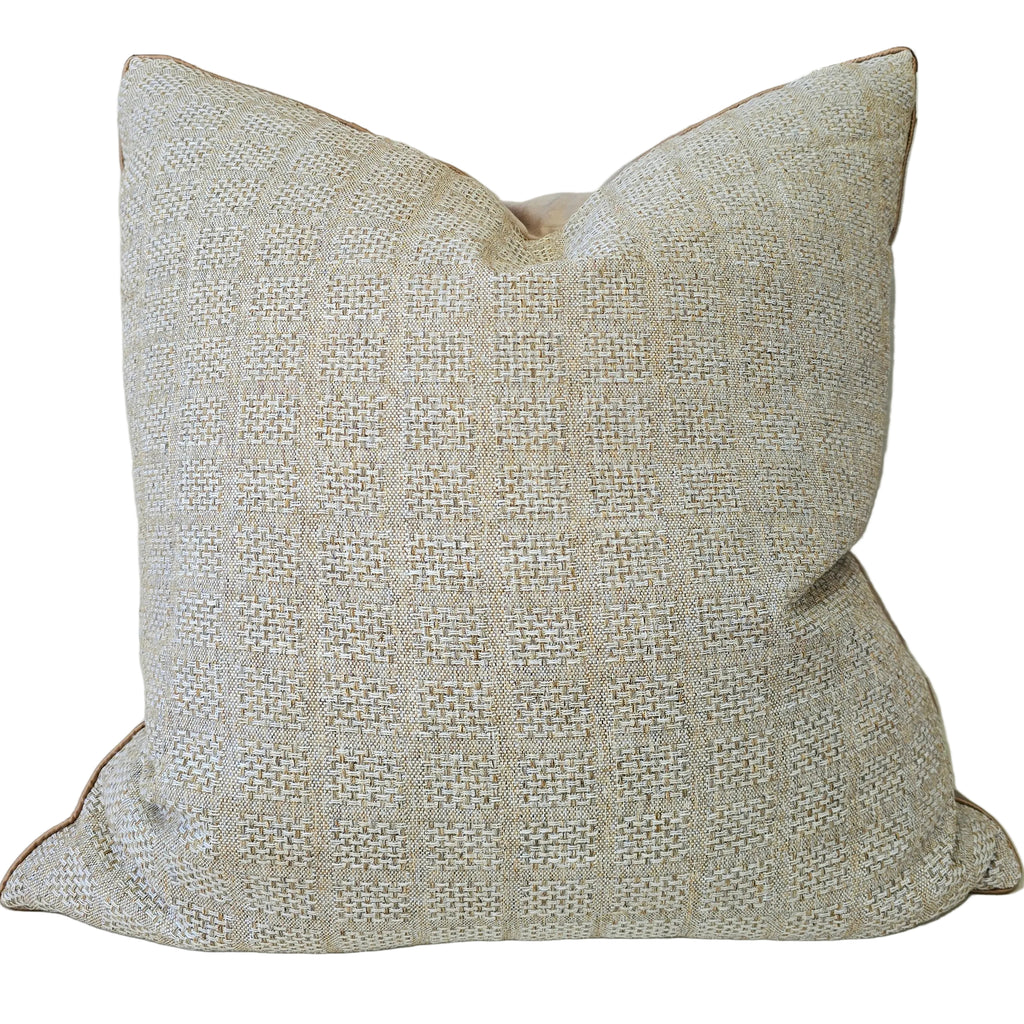 Mara Cushion 55cm Square - Sand and Off-White
