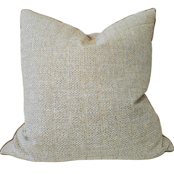 Mara Cushion 55cm Square - Sand and Off-White
