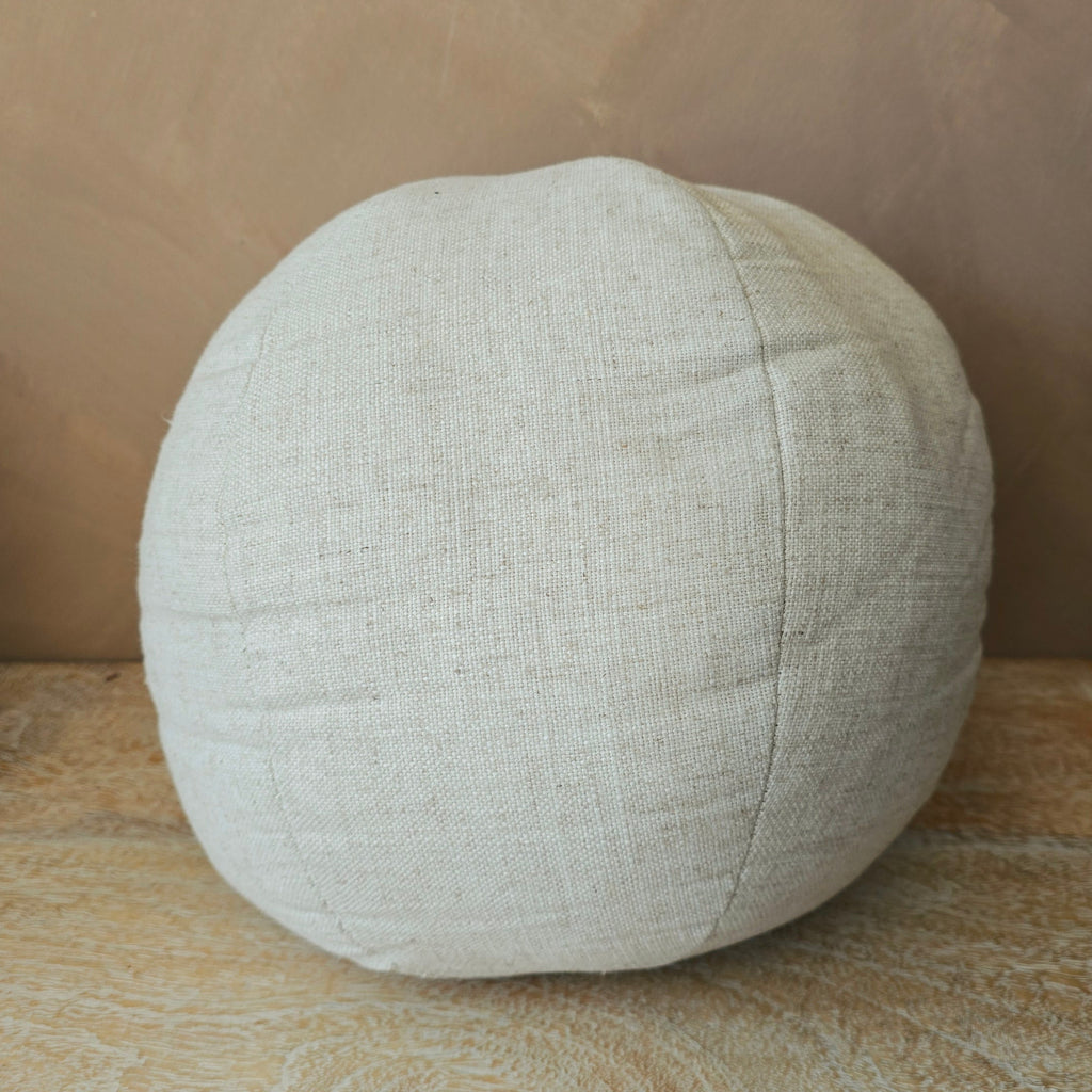 Zoe Linen Blend Texture Round 30cm Diameter | Ivory Cream