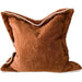 The Retro Slow Corduroy Cushion 55cm Square - Caramel Terracotta