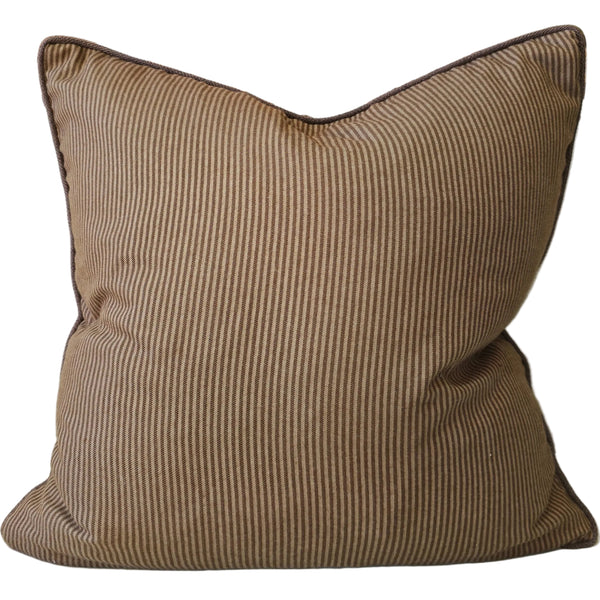 Hazel Cushion 55cm Square - Mocha Brown Stripe