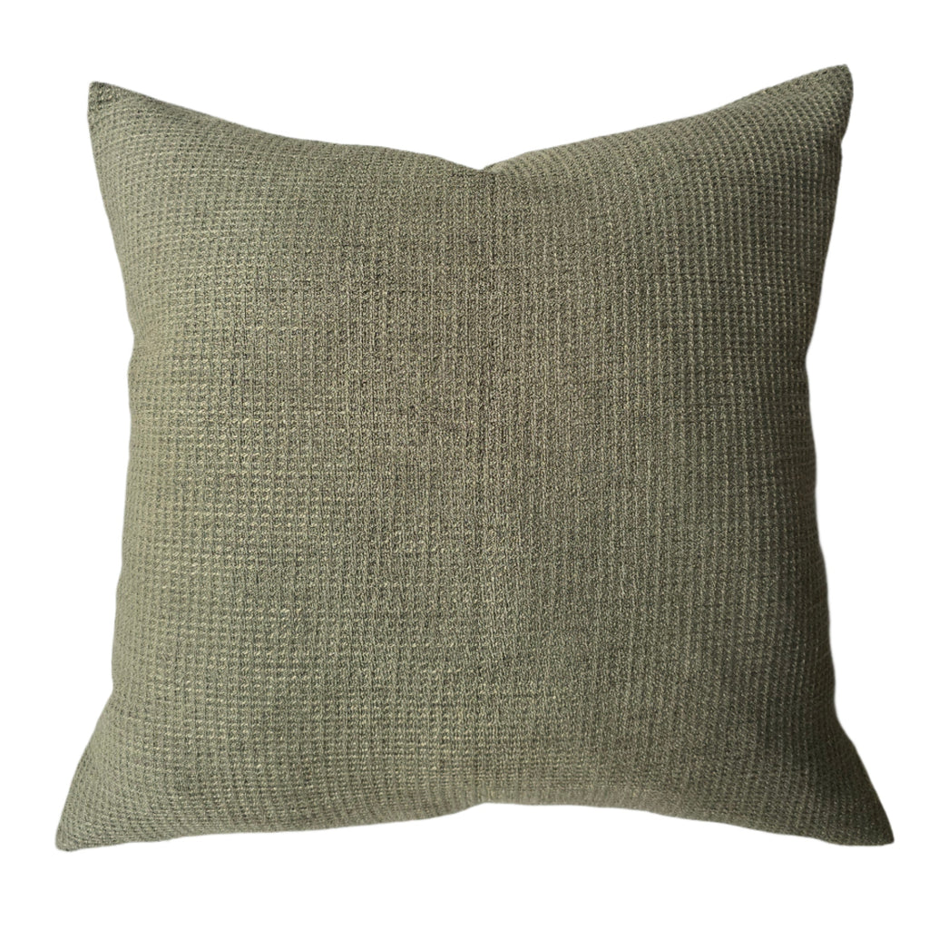 PREORDER MID AUGUST DROP | Dariana Linen Blend Cushion 50cm Square - Olive Green