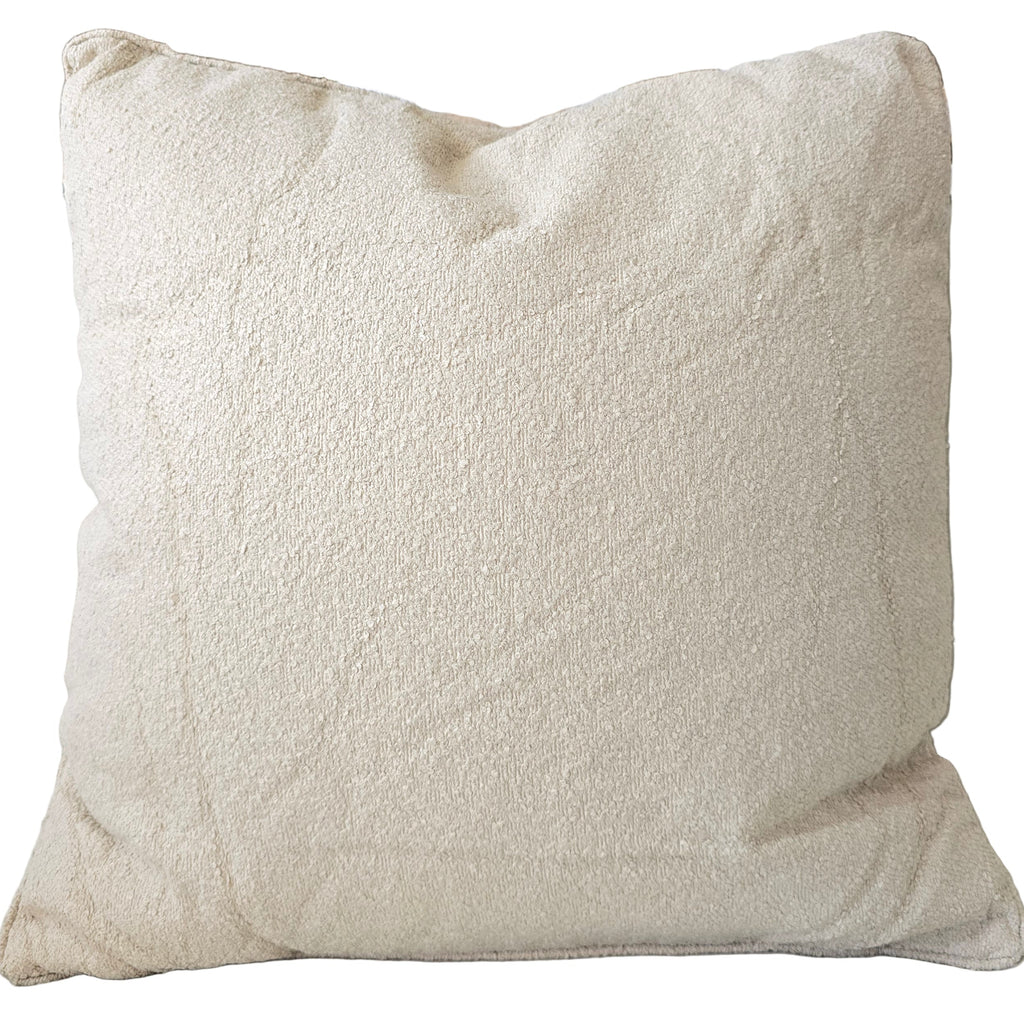 Monet Solution Dyed Eco-Friendly Outdoor Cushion 55cm Square Polyester Filled - Cream White