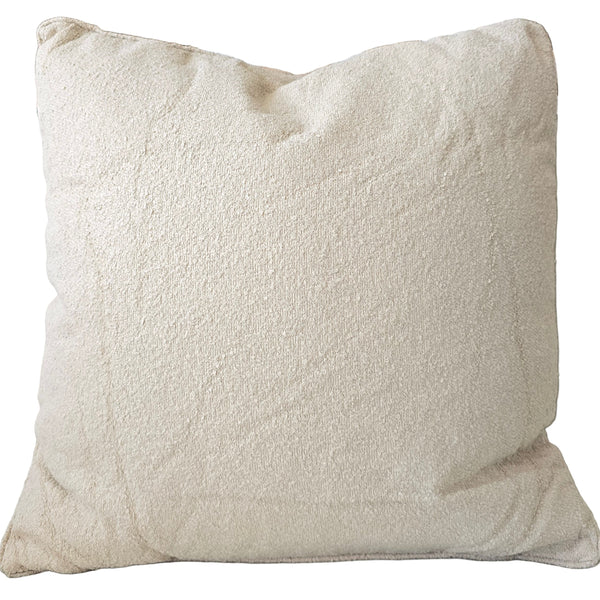 Monet Solution Dyed Eco-Friendly Outdoor Cushion 55cm Square Polyester Filled - Cream White