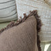 Champêtre Heavy Weight French Linen Cushion 40x90cm Long Lumbar - Light Chocolate Brown