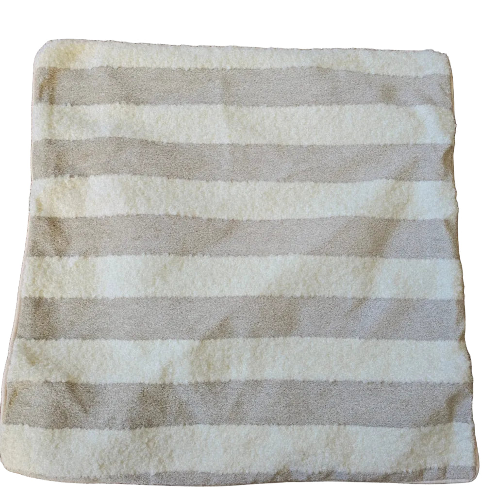 COVER ONLY - Daleyza Cushion 55cm Square - Striped | Cream White