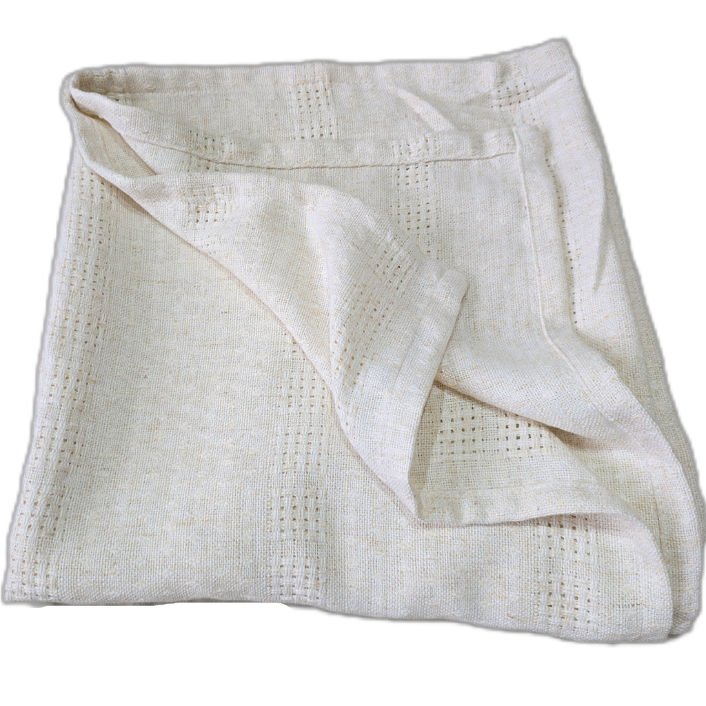 Libbie Linen Blend Massive Throw Bedcover 150cm x 220cm- White