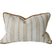 Mingarri Stripe Cushion 40x60cm Lumbar - Golden Ochre | Cream White