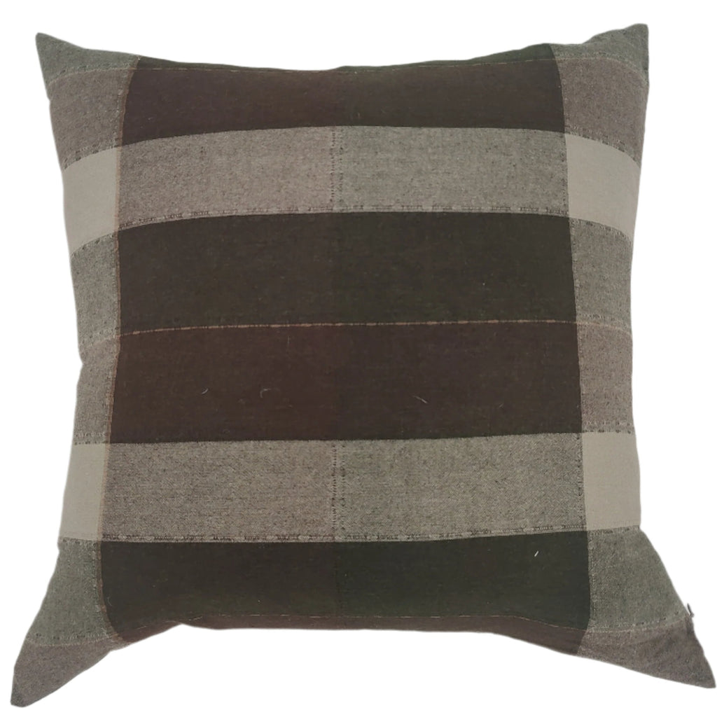 Maddie Linen Cotton Cushion 55cm Square - Sage Green | Beige | Brown