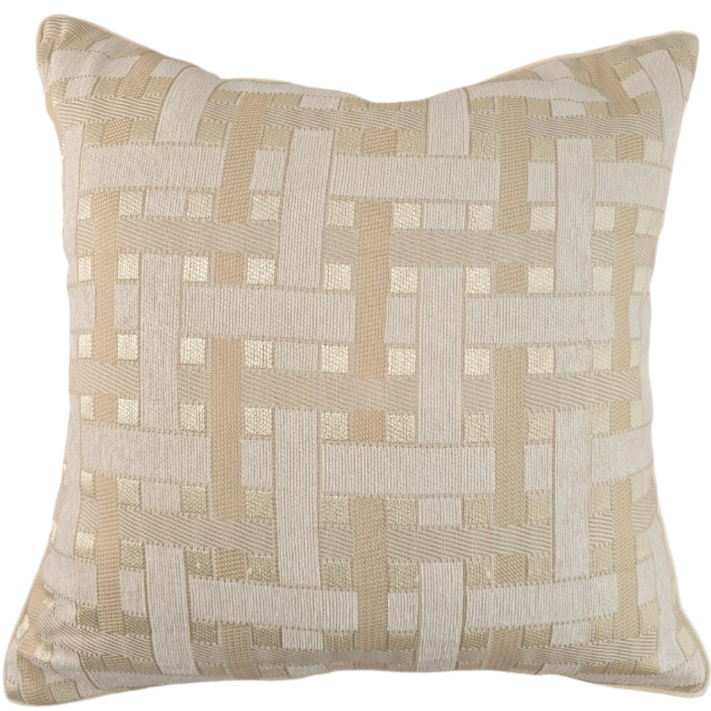 Serene Cushion 55cm Square - Geometric Off White | Natural | Beige