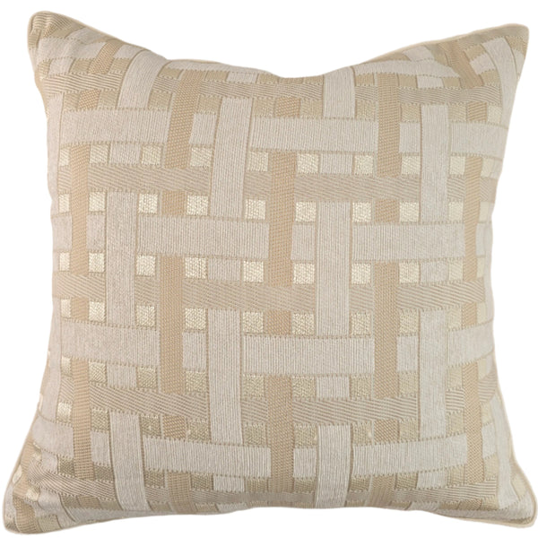 Serene Cushion 55cm Square - Geometric Off White | Natural | Beige