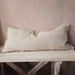 Riviera Heavy Weight Texture French Linen Fringed Edge Cushion 40x90cm Long Lumbar - Mocha