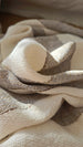 Estella Linen Blend Massive Throw Bedcover 150cm x 230cm - Natural Beige | Cool Grey