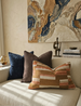 The Geo-Weave Colorblock Cushion 40x60cm Lumbar - Terracotta | Light Peach | Beige