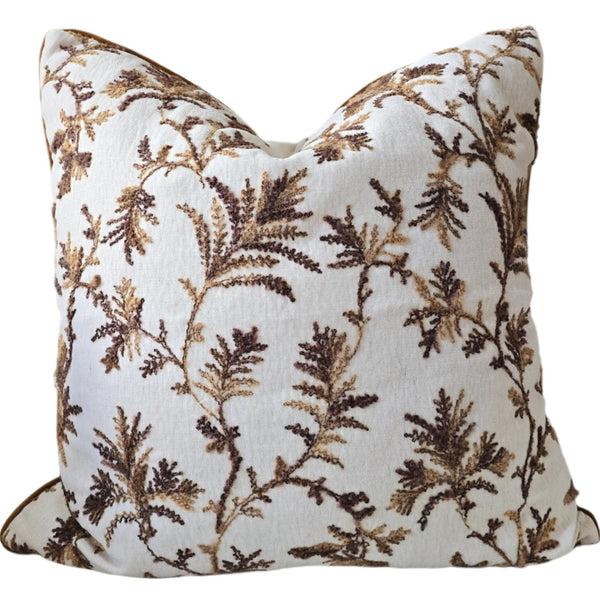 Eloise Embroidery Floral Cushion 55cm Square