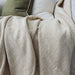 Libbie Linen Blend Massive Throw Bedcover 150cm x 220cm- Natural