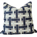 Decorative pillow with geometric pattern on a neutral background