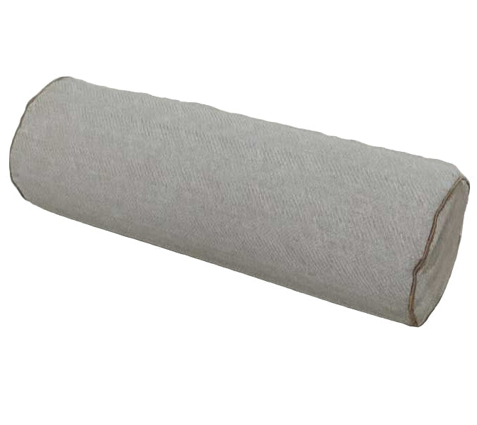 PREORDER MID OCT DROP | Hailey Linen Chenille Cushion Bolster 60cm Length - Natural with Bosc Pear Piping