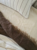 Sahara Linen Cotton Quilted Bed Cover Massive Blanket Coverlet Set 240cm x 260cm +2 Pillowcases - Warm White