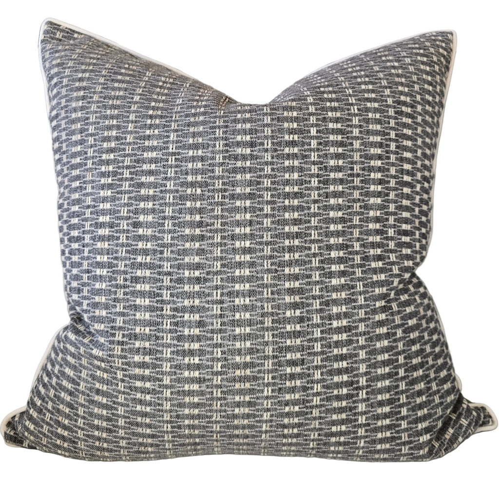 Kaia Cushion 55cm Square - Slate Grey | Ivory