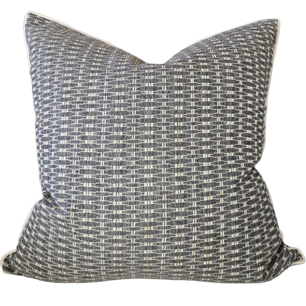 Kaia Cushion 55cm Square - Slate Grey | Ivory