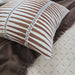 Tribal Artisan Block Printed Heavy Weight Pure French Linen Cushion 55cm Square - Mocha Mousse | Dark Brown Dotted