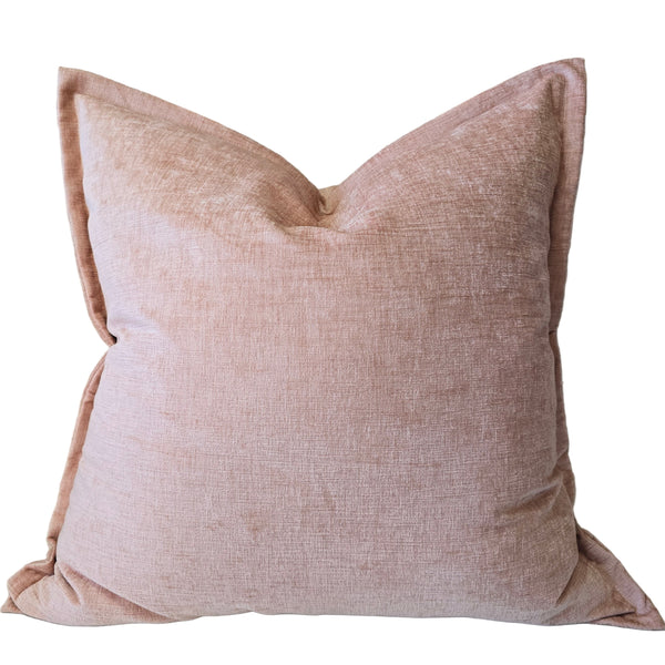 Palmer Velvet Cushion 55cm Square - Rose  Pink