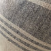 The Anchor Heavyweight Linen Cushion 55cm Square - Natural | Charcoal Grey Stripe