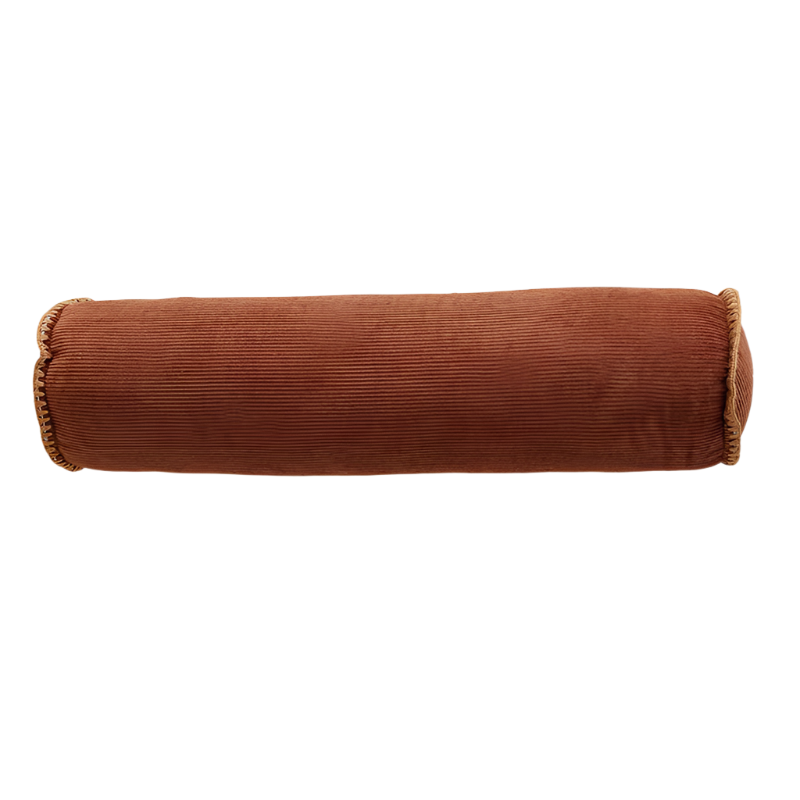 Cylinder Cushion Polyester Filled 63cm x 16.5cm - Rust