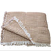 LIMITED EDTION - Eliana Muslin Cotton Texture Throw 150cm x 200cm - Warm Neutral
