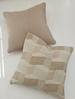 The Geo-Weave Colorblock Cushion 55cm Square - Oatmeal | Sand | Soft Blush