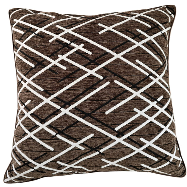 Erica Cushion 55cm Square - Brown | White | Black