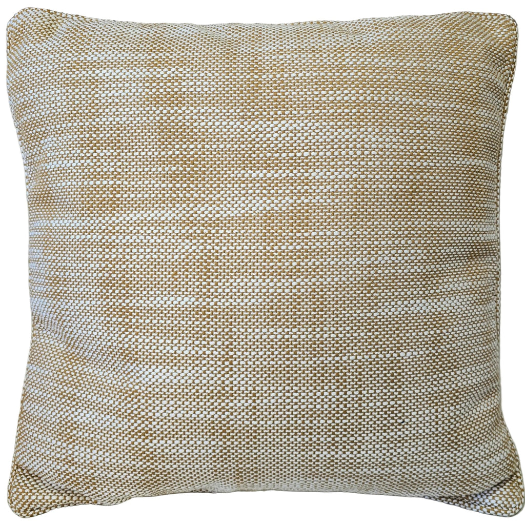 Monet Solution Dyed Eco-Friendly Outdoor Cushion 55cm Square Polyester Filled - Mustard Yellow / Ochre