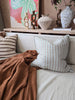 Soleil Linen Cotton Cushion 55cm Square - Cinnamon | Mint Green Base