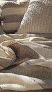 Estella Linen Blend Massive Throw Bedcover 150cm x 230cm - Natural Beige | Cool Grey