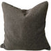 Hailey Linen Chenille Cushion 55cm Square - Dark Brown with Natural Piping