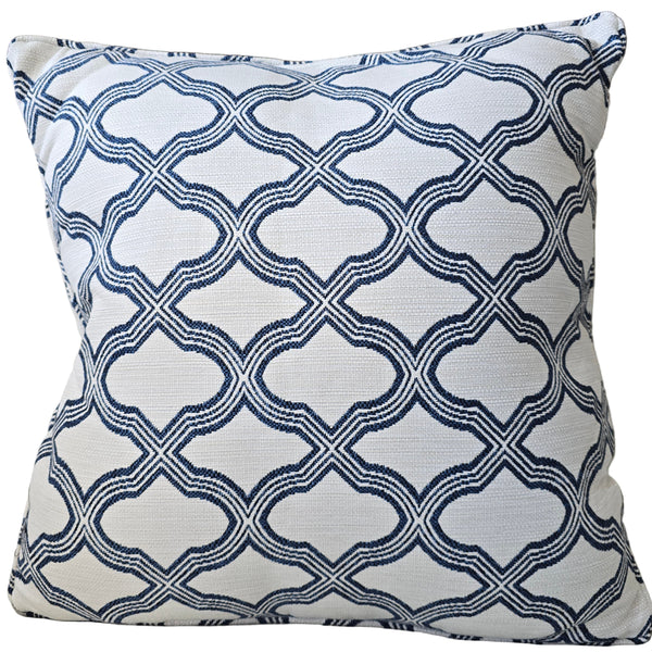 Monet Solution Dyed Eco-Friendly Outdoor Cushion 55cm Square Polyester Filled - Blue