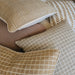 Summer Solace Cushion 55cm Square - Sage Green Dash | Natural
