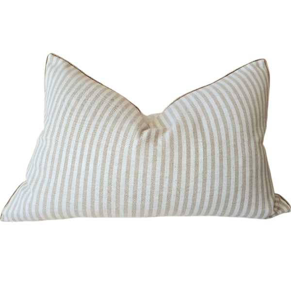 Cora Cushion 40x60cm Lumbar - Natural Striped