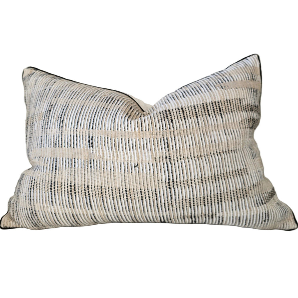 Tilly Cushion 40c60cm Lumbar - Sand | Charcoal