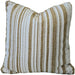 Monet Solution Dyed Eco-Friendly Outdoor Cushion 55cm Square Polyester Filled - Mustard Brown and White Stripes