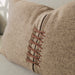 Elara Cushion 55cm Square - Heathered Clay | Hand Cross-Stitch