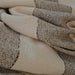 Estella Linen Blend Massive Throw Bedcover 150cm x 230cm - Natural Beige | Cool Grey