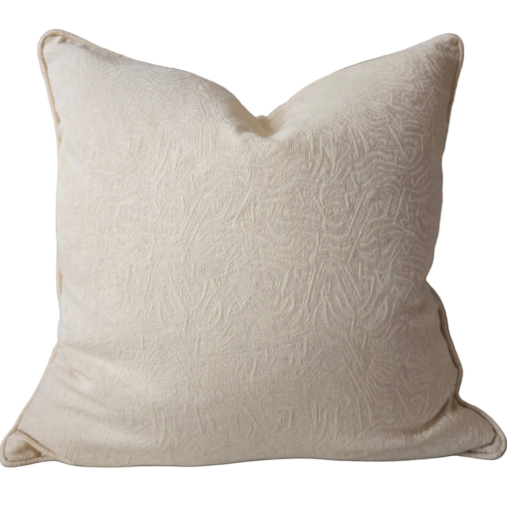 Lydia Linen Cotton Cotton Cushion 55cm Square - Beige