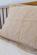 RESTOCK MID JUNE - Sahara Linen Cotton Quilted Bed Cover Massive Blanket Coverlet Set 240cm x 260cm +2 Pillowcases - Oatmeal