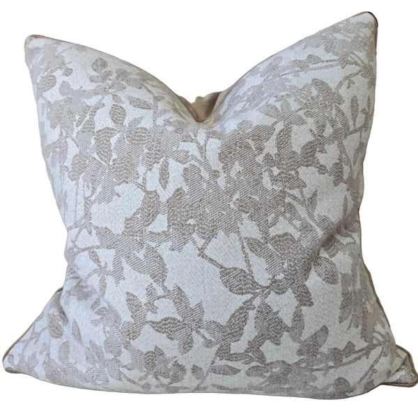 Trailing Flora Tapestry Cushion 55cm Square - Oatmeal
